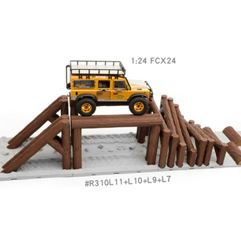 Rc Hobby Track - Bloqueos de carretera de madera simulada,