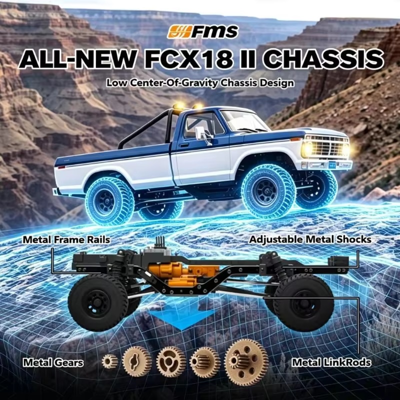 FMS 1:18 FCX18 II F‑100 Brushe - Rc Hobby Grade reseña y precio