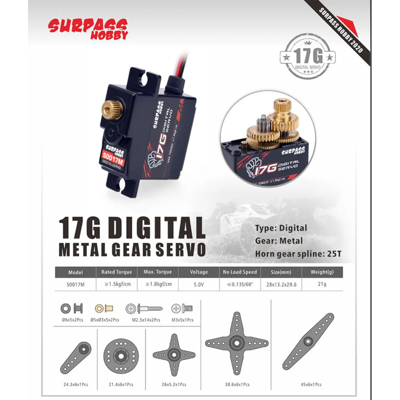 SURPASS Hobby S0017M 17g engra - Hobby Quality Rc Cars reseña y precio